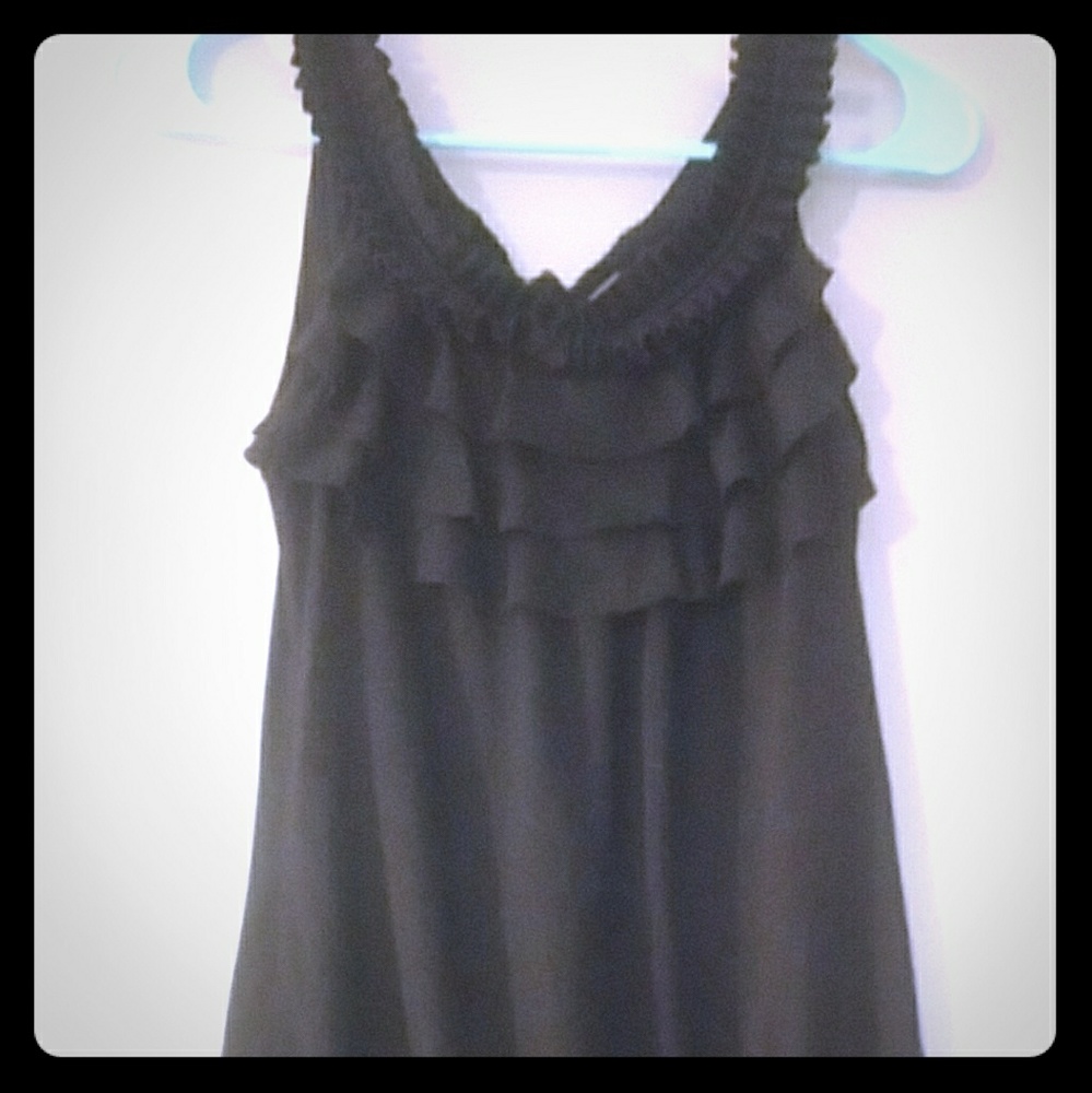 Ruffly black blouse size small